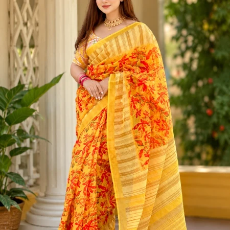 Premium Chandery Silk Saree Code - 4313