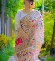 Halfsilk Saree With Blouse piece H 102